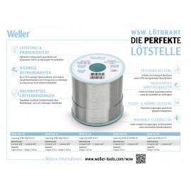 Forrasztóón, ólommentes, tekercs, Weller WSW SC L0 Sn0.7Cu 500 g 0.8 mm 9. kép