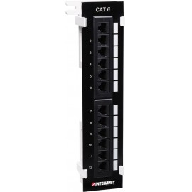 Falra szerelhető 12 portos RJ45 elosztó, CAT 3, CAT 4, CAT 5, CAT 5e, CAT 6 UTP patch panel, Intelli 2. kép