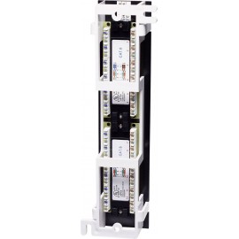 Falra szerelhető 12 portos RJ45 elosztó, CAT 3, CAT 4, CAT 5, CAT 5e, CAT 6 UTP patch panel, Intelli 3. kép