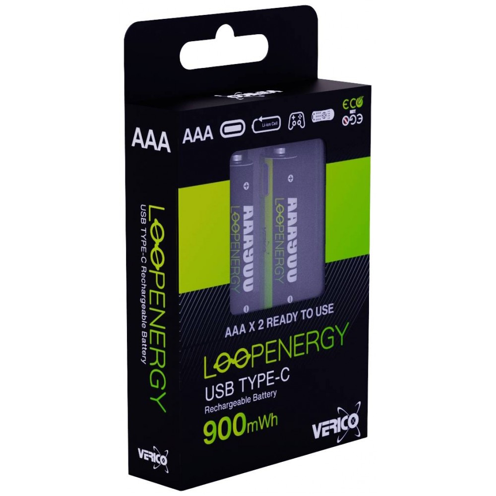 Verico LoopEnergy USB-C Pile rechargeable LR3 (AAA) Li-Ion 600 mAh