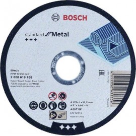 Bosch Accessories 2608619767 2608619767 Vágótárcsa, egyenes 125 mm 1 db Fém