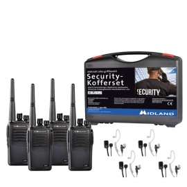 Midland G15 Pro PMR 4er Security-Koffer C1127.S4 PMR készülék 4 részes készlet