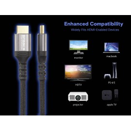 SpeaKa Professional HDMI Csatlakozókábel HDMI-A dugó, HDMI-A dugó 0.50 m Fekete SP-13125620 8K UHD H 4. kép