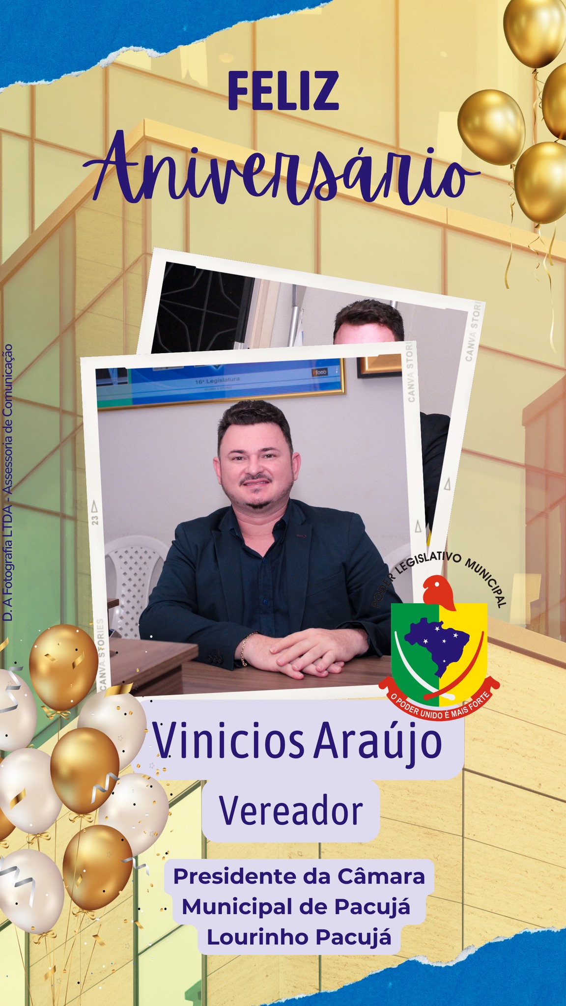 FELIZ ANIVERSÁRIO VEREADOR VINÍCIUS ARAÚJO!🎂🎉