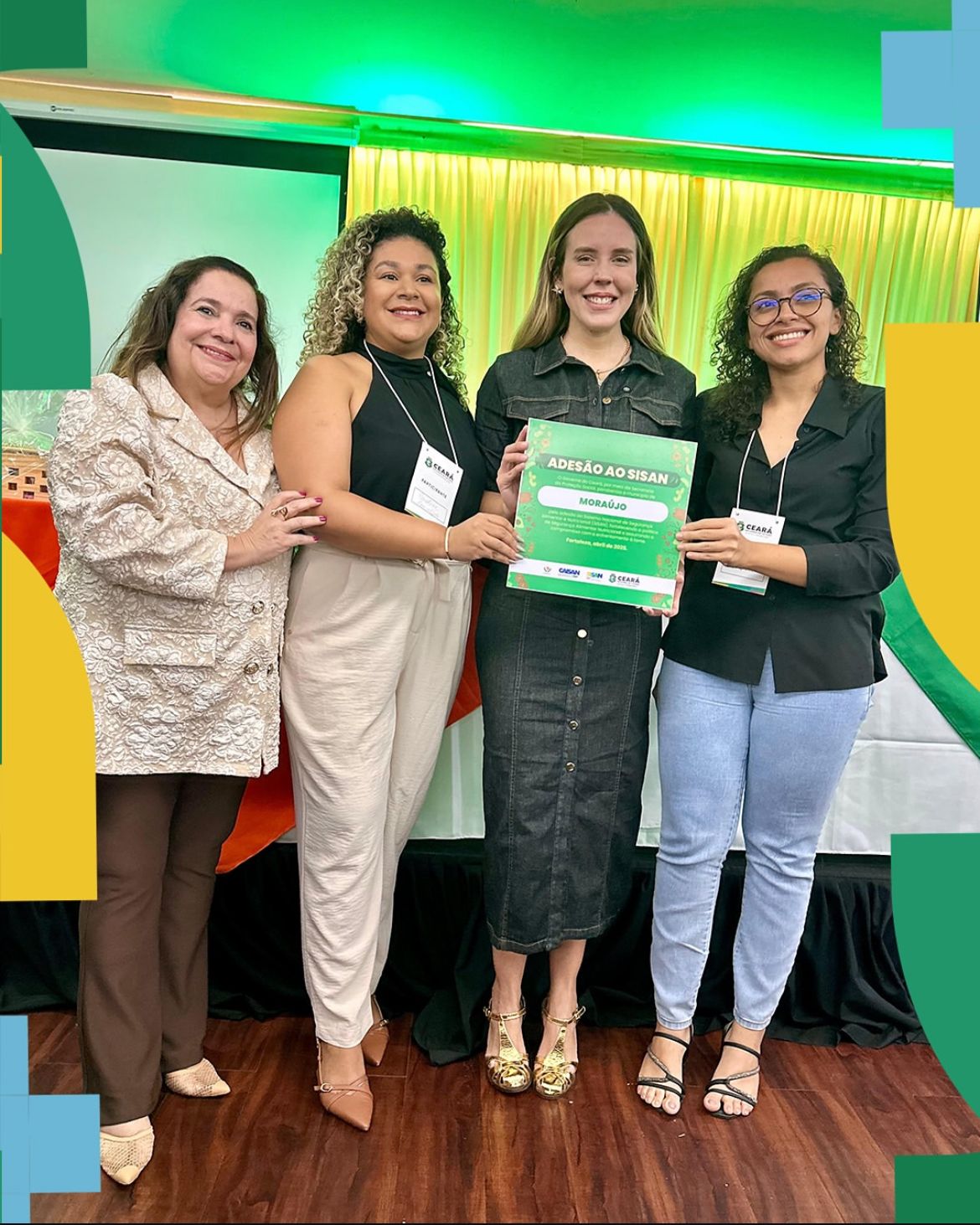 O MUNICÍPIO DE MORAÚJO RECEBE A CERTIFICAÇÃO DE ADESÃO AO SISAN DAS MÃOS DA VICE-GOVERNADORA JADE ROMERO