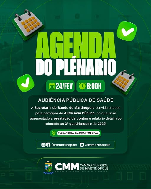 Audiência Pública de Saúde na Câmara Municipal de Martinópole!
