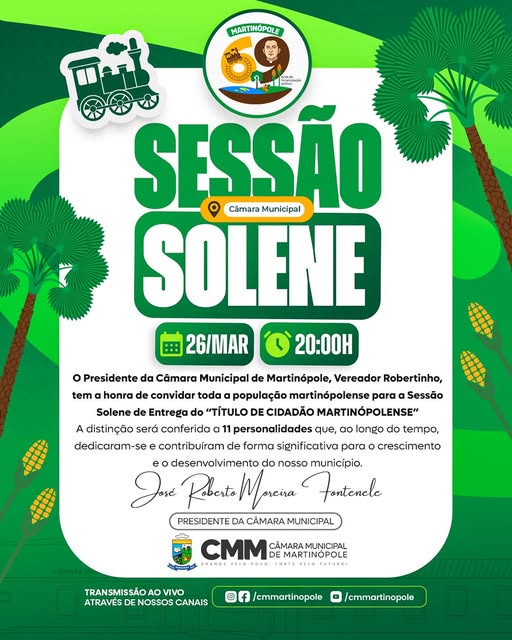 COMUNICADO – ALTERAÇÃO DE HORÁRIO SESSÃO