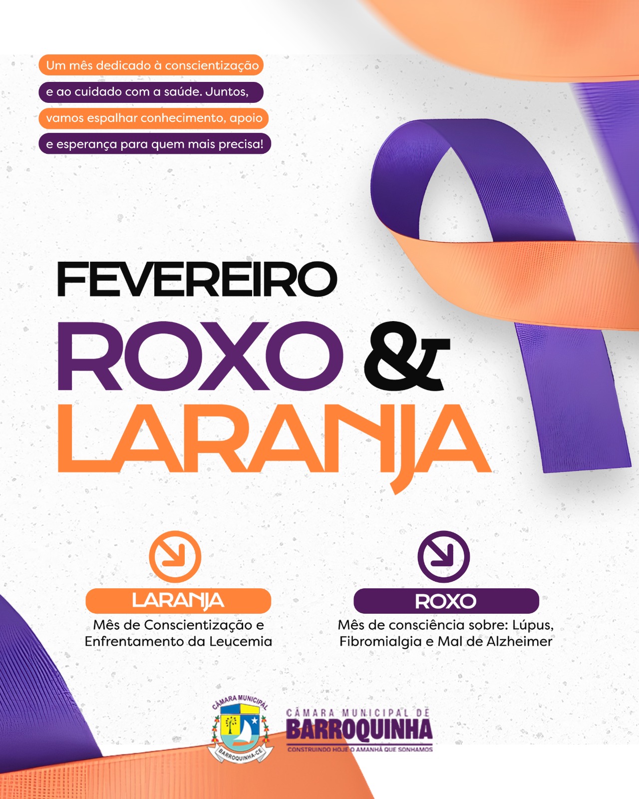 Fevereiro é Roxo e Laranja 💜🧡