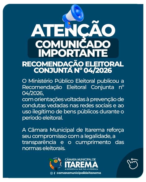 Recomendação Eleitoral Conjunta n° 04/2026.