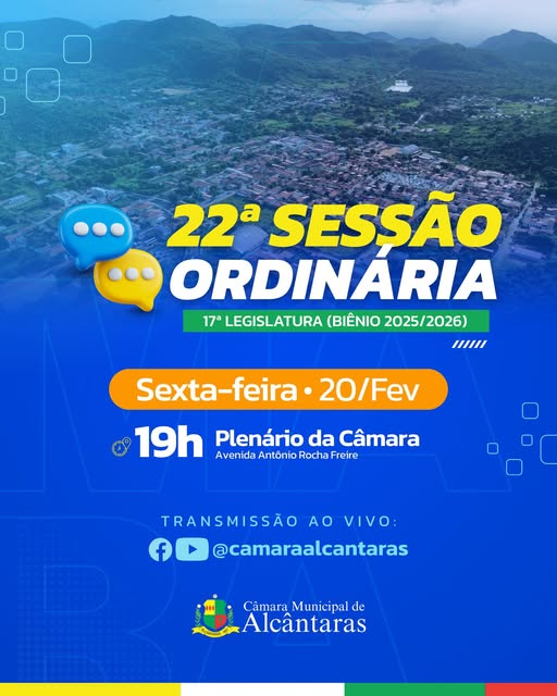 CONVITE - 22ª SESSÃO ORDINÁRIA