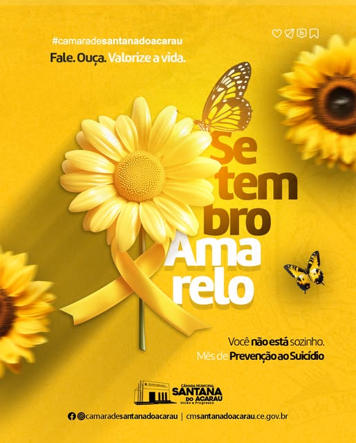 Setembro Amarelo é tempo de lembrar: sua vida tem valor!