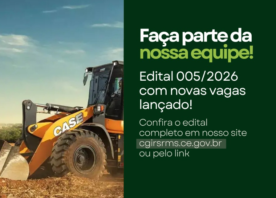 Faça parte da nossa equipe! Edital 005/2026