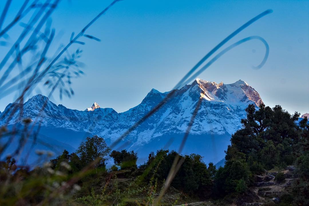 Snow Capped Peak In Uttarakhand