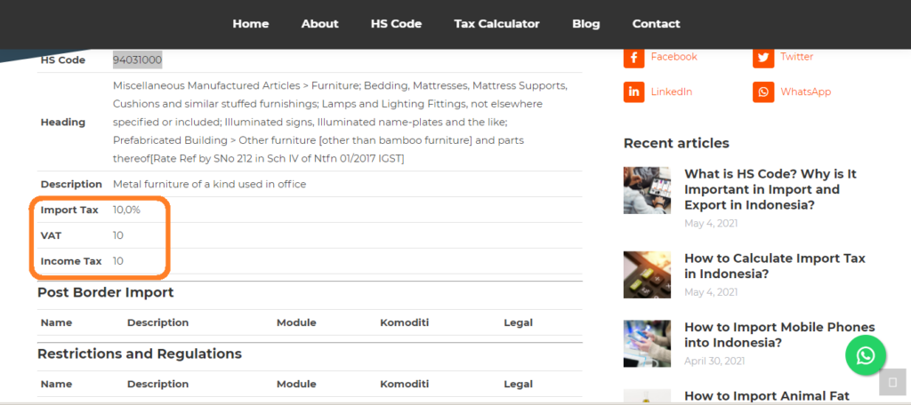 import metal table to Indonesia