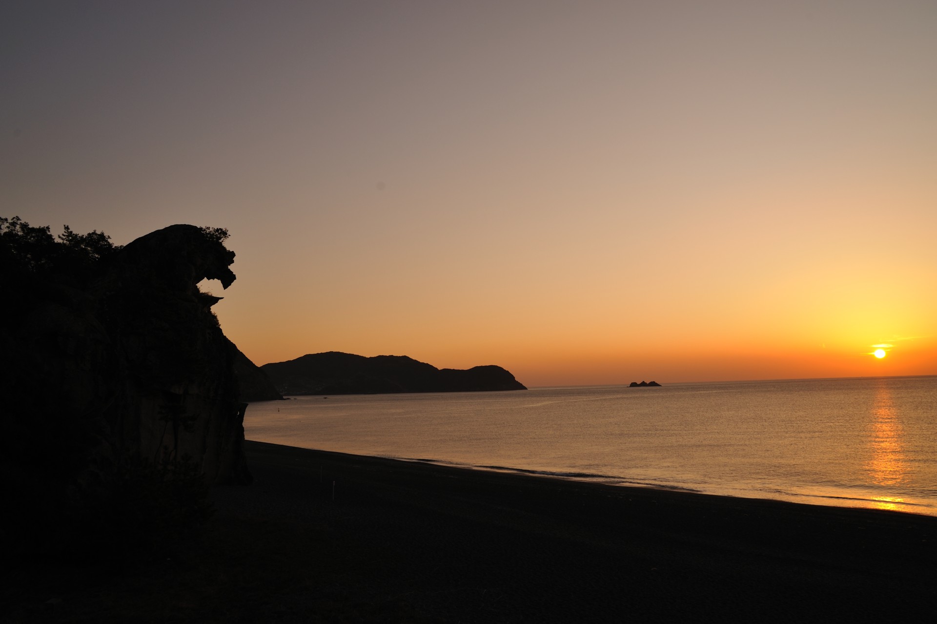 獅子岩（夕日）