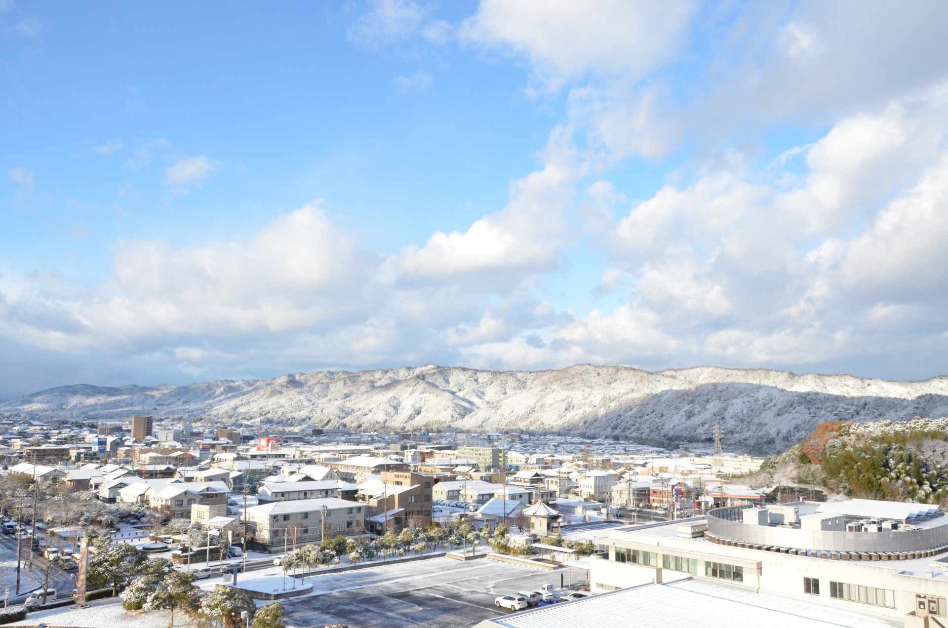 名張市役所周辺雪景色