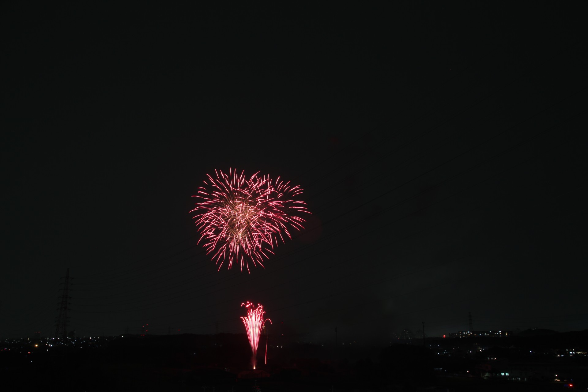 （日進市）夢まつりの花火（３）