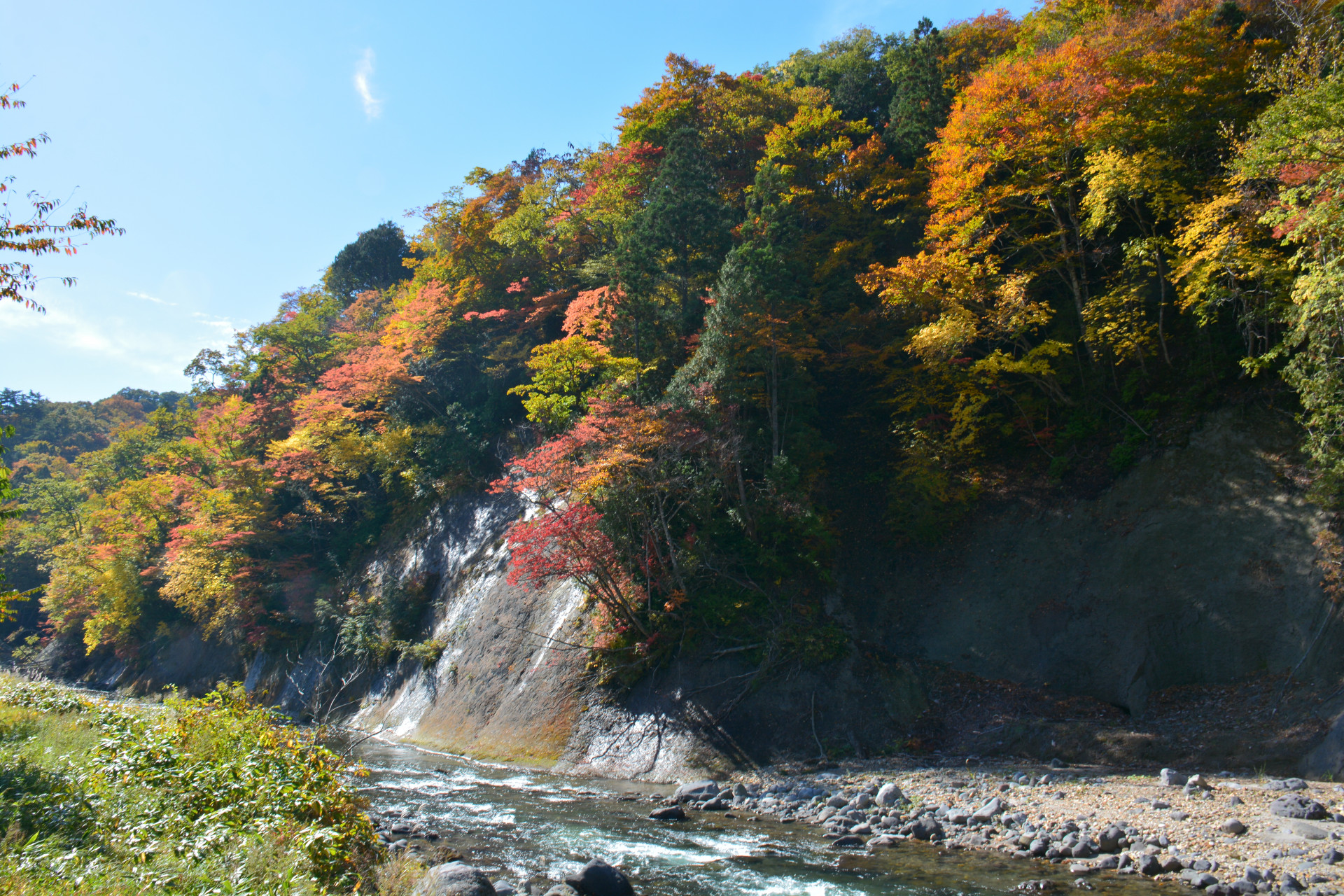 橋場街道　舟原の紅葉