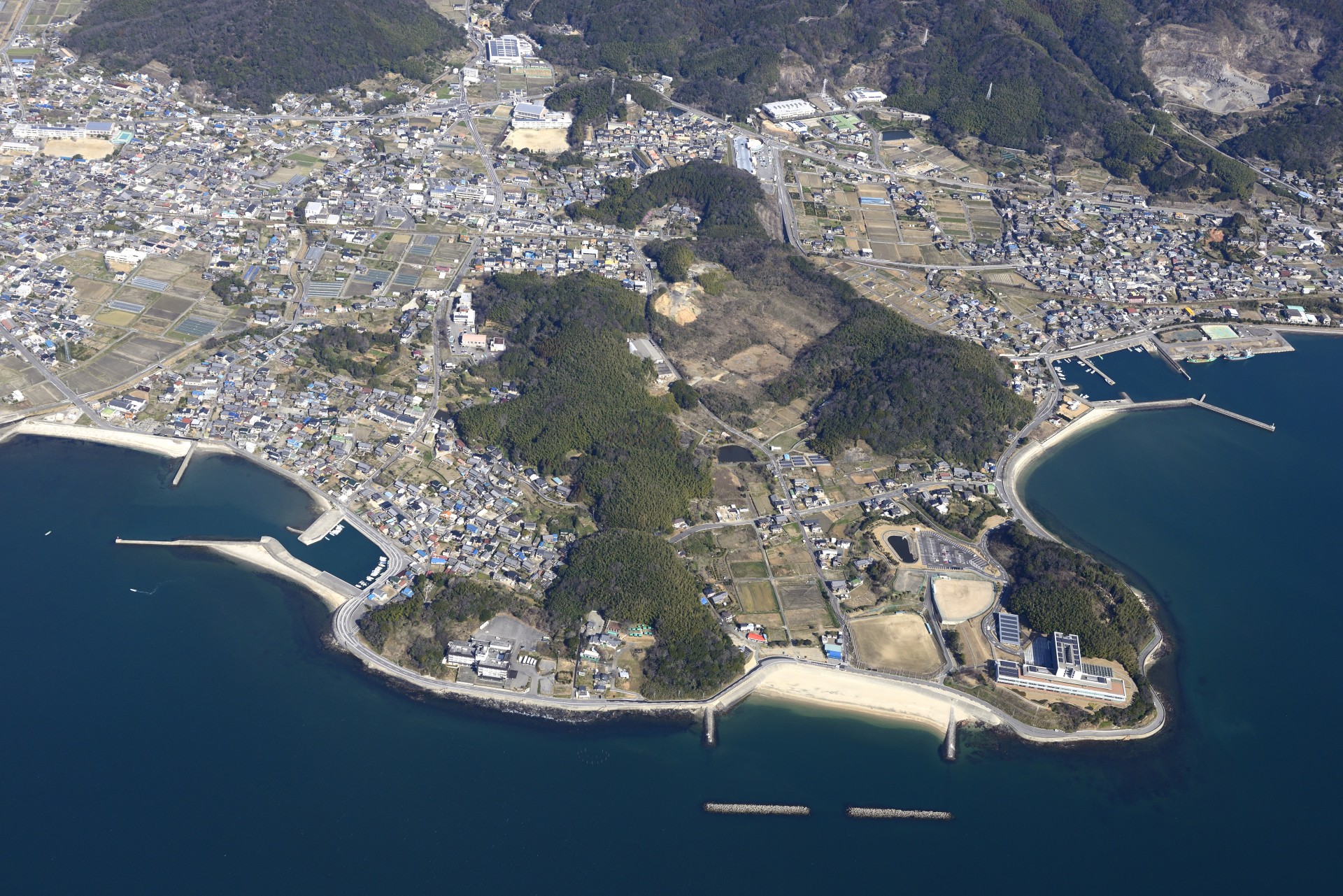 航空写真＿寺部海水浴場周辺