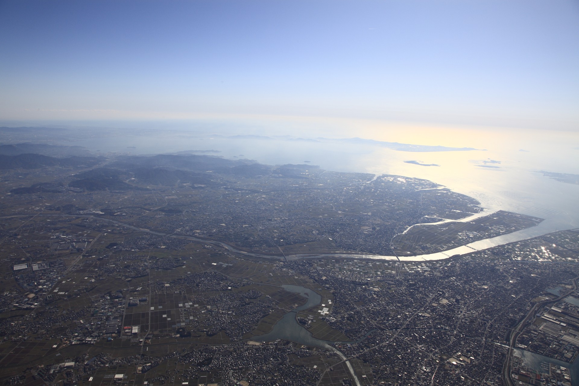 航空写真＿三河湾を望む