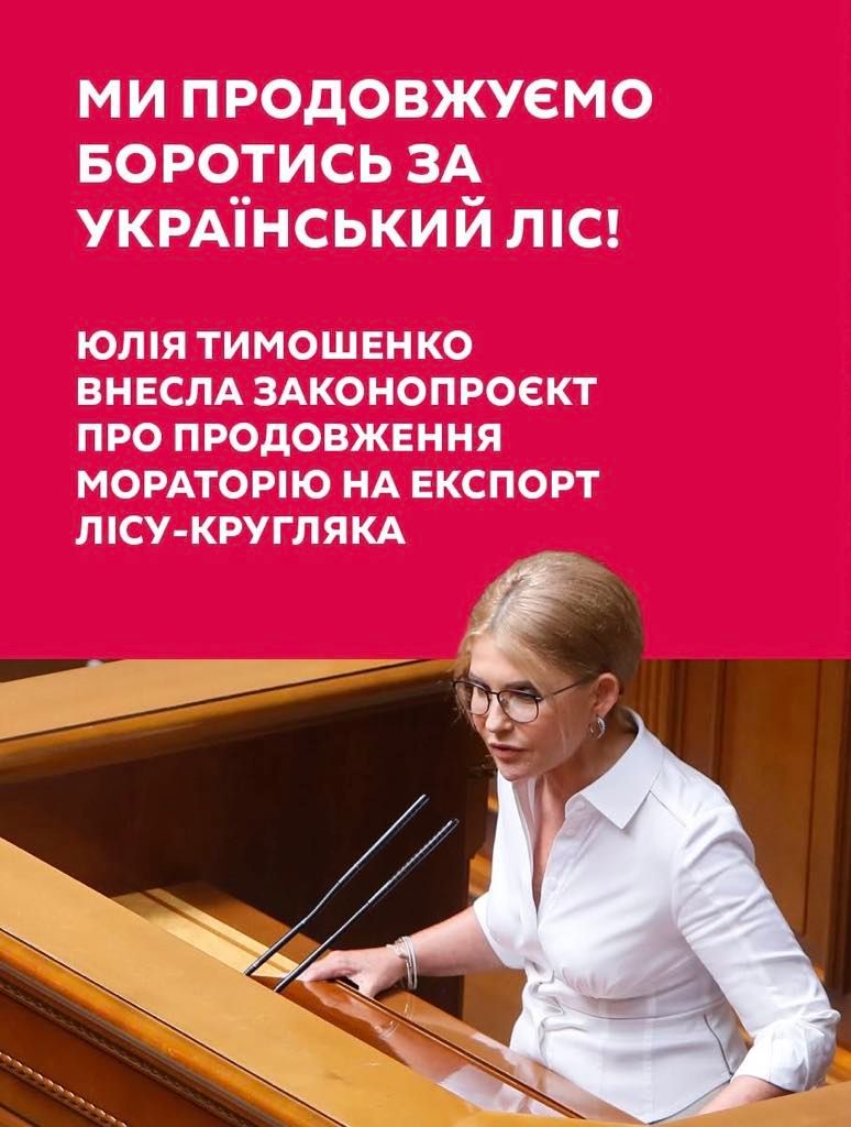 «Батьківщина» проти корупційного переділу ринку сировини в деревообробній галузі