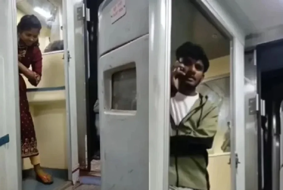 Viral video: ट्रेन के बाथरूम में था कपल, हुआ ऐसा कि...