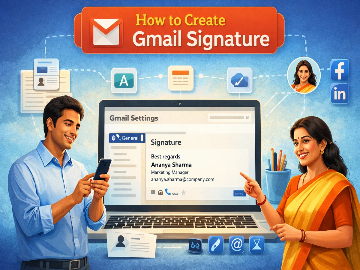 Gmail में सिग्नेचर कैसे बनाएं: ईमेल को प्रोफेशनल बनाने का आसान स्टेप-बाय-स्टेप तरीका