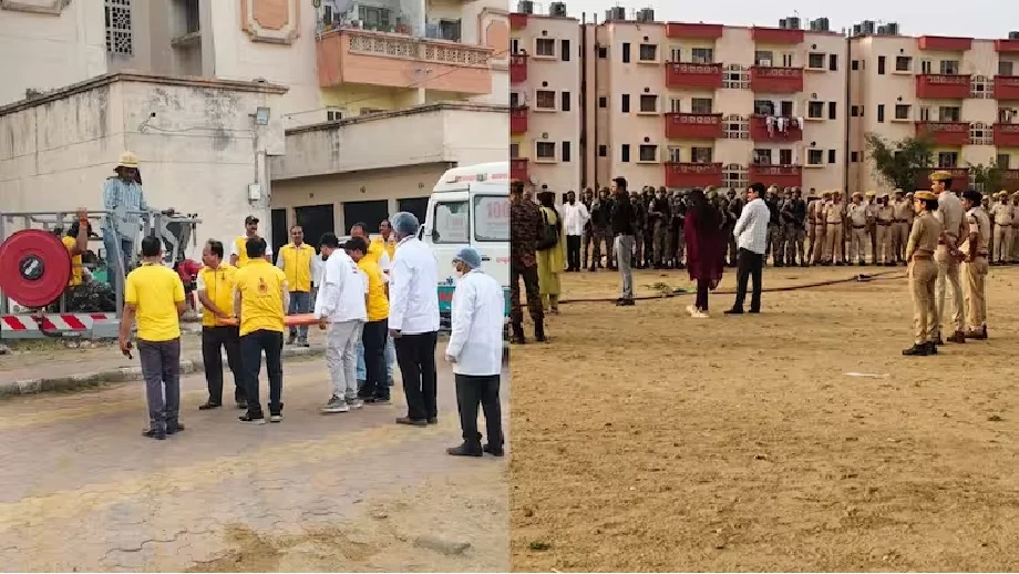 Rajasthan : मॉक ड्रिल में दिखा ऐसा नजारा, ब्लैकआउट और लोगों को रेस्क्यू करते नजर आए जवान...