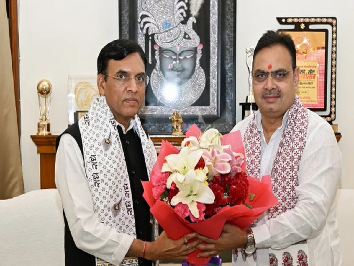 PM Modi के बाद भजनलाल शर्मा ने खेल मंत्री डॉ मनसुख मंडाविया से की मुलाकात, हुई ये चर्चा