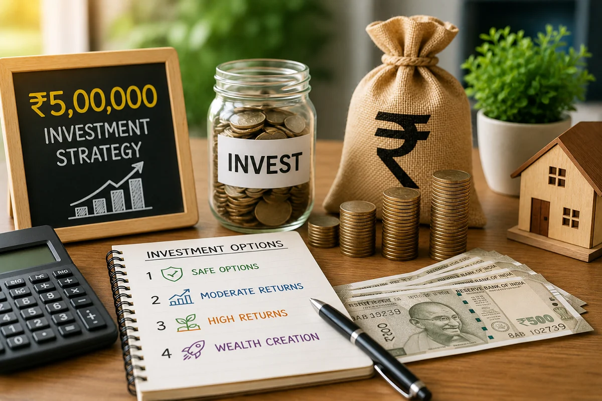 ₹5 लाख निवेश करने का सोच रहे हैं? जानिए सुरक्षित, बैलेंस्ड और हाई-रिटर्न पोर्टफोलियो के 4 स्मार्ट विकल्प