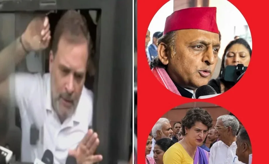 पुलिस ने Rahul Gandhi सहित कई सांसदों को लिया हिरासत में, रोका विपक्ष का पैदल मार्च