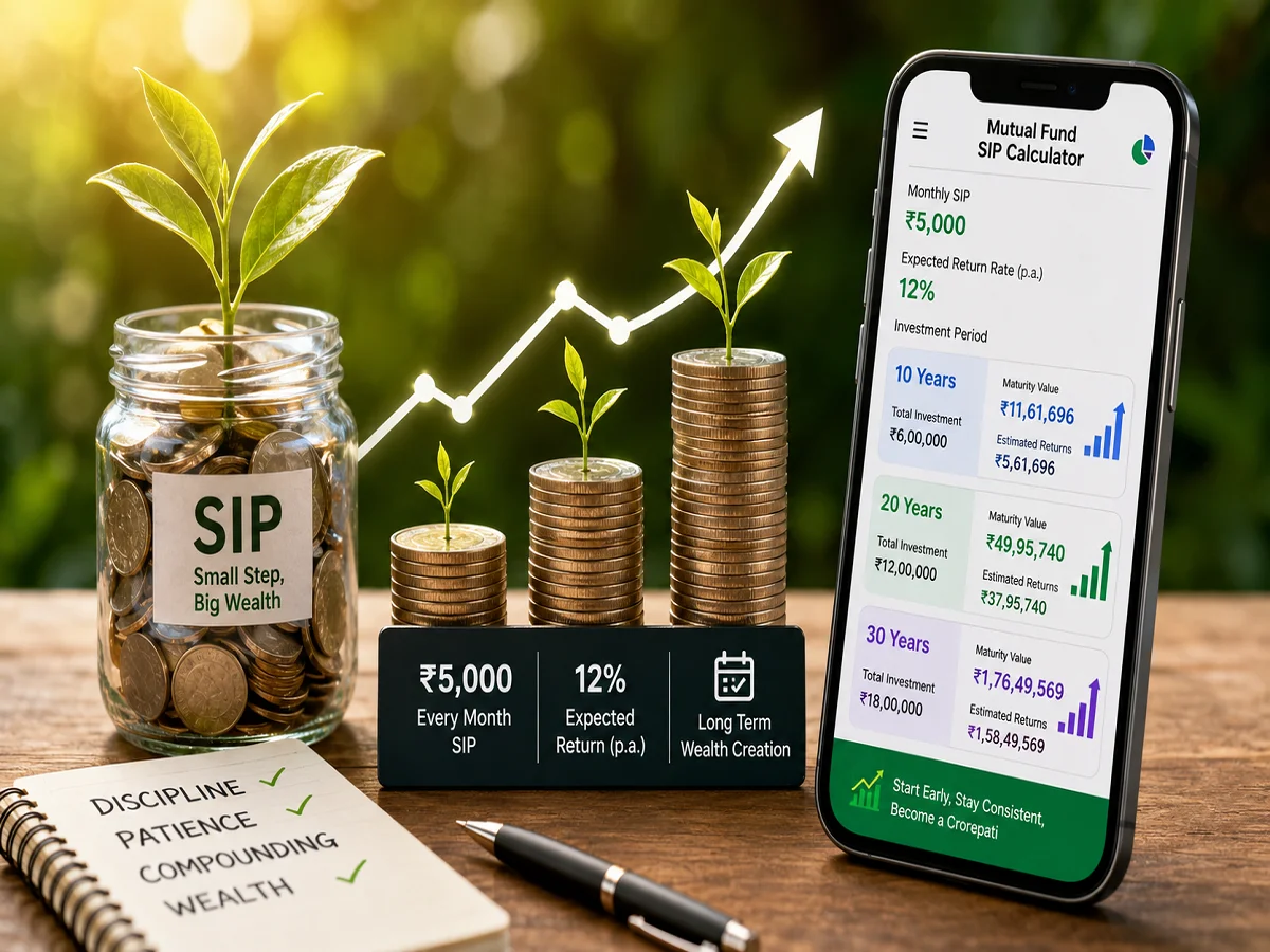 सिर्फ ₹5,000 महीने की SIP से बन सकता है ₹1.76 करोड़ का फंड! जानिए समय कैसे बढ़ाता है आपकी दौलत