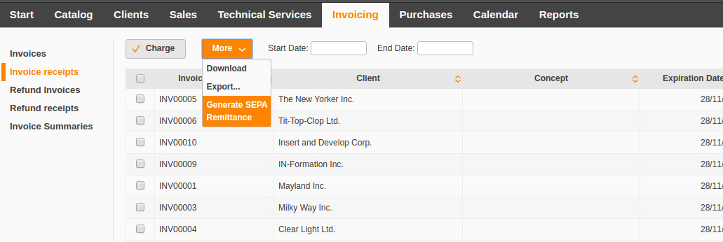 dex mobile invoicing