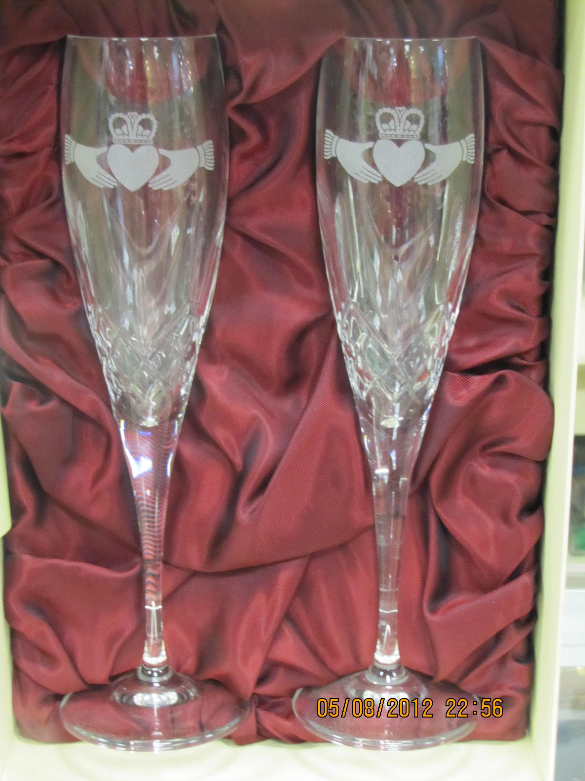 Anniversary Galway Crystal Flute Pair – The Celtic Ranch