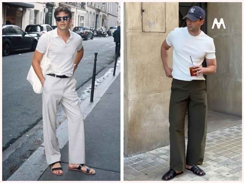 B&iacute; quyết phối d&eacute;p da nam mặc với quần t&acirc;y chuẩn qu&yacute; &ocirc;ng lịch l&atilde;m