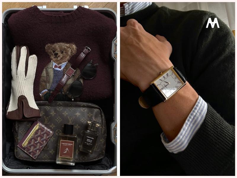 Một chiếc đồng hồ d&acirc;y da cũng khiến qu&yacute; &ocirc;ng nổi bật hơn