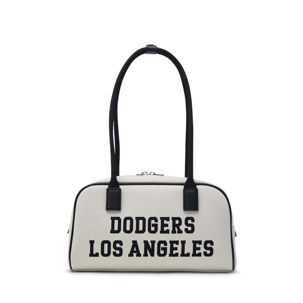 Túi MLB Korea Varsity Jacquark Square Shoulder Bag LA Dodgers Cream [3ABQL014N-07CRM]