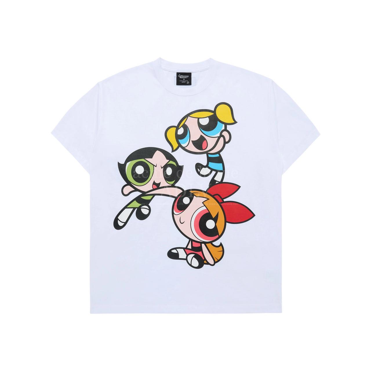 Áo Thun ADLV x The Powerpuff Girls Big Printing Artwork ''White'' [SSBAPG WHT]