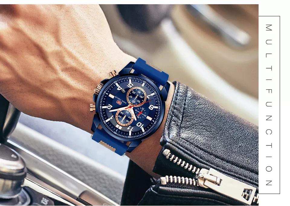 Đồng Hồ Mini Focus Blue Silicone Blue Dial Quartz [mf0268g 05]