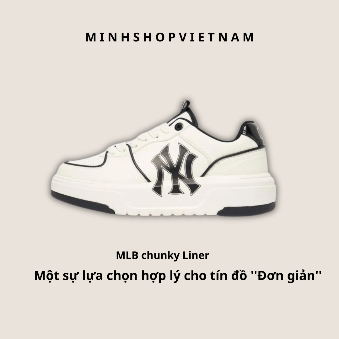 Giày MLB Chunky Liner White Black [3ASXCA12N 50WHS]