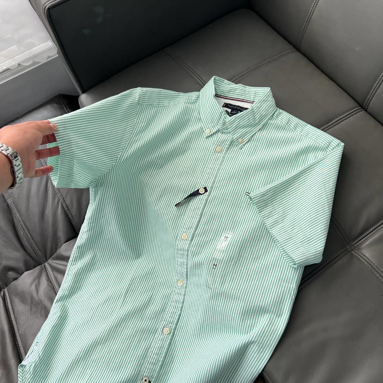 Áo Sơ Mi Tommy Hilfige Short Sleeve Casual Button ' GREEN ' [ 78j9041 300 ]