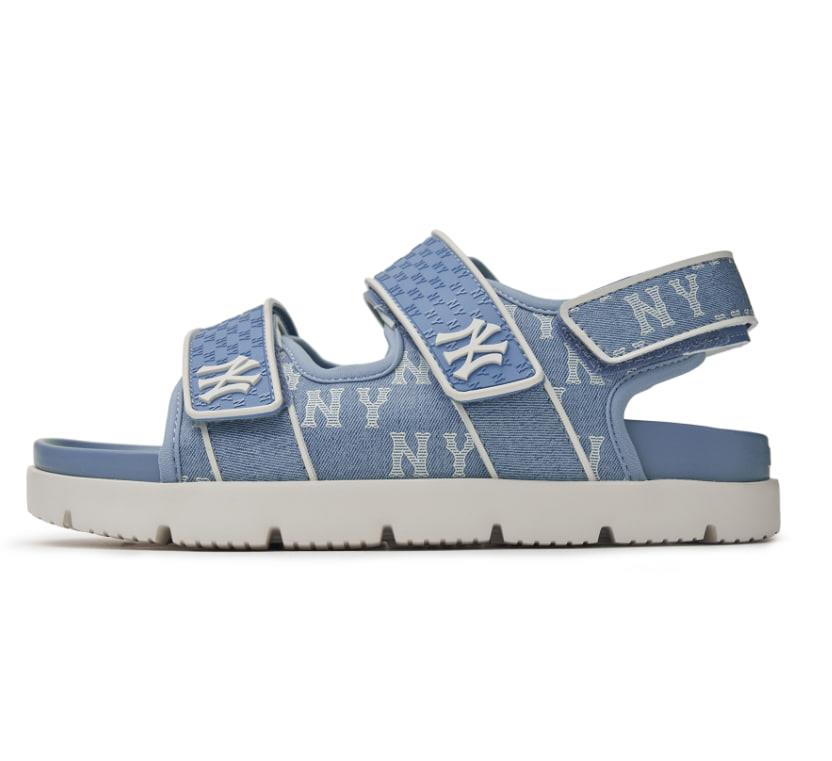 Giày Sandal MLB Liner Denim Monogram New York Yankees ''Blue'' [3ASDTPD43 50BLS]