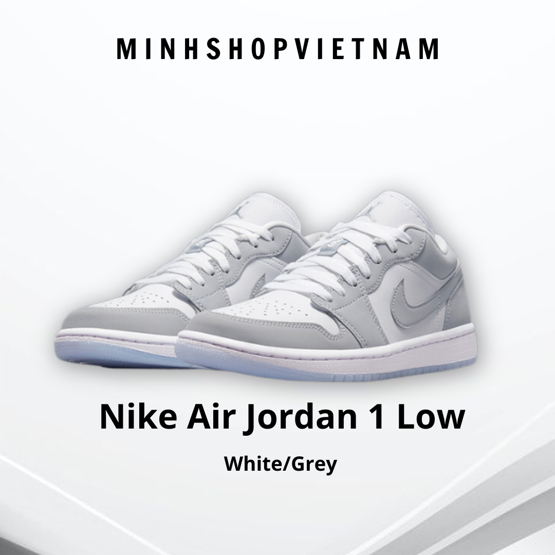 Giày Nike Air Jordan 1 Low White/Grey **[O] [DC0774 105]