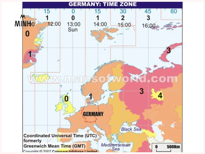 Múi giờ Đức là UTC+1