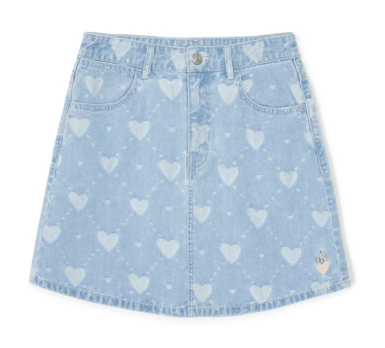 Váy MLB HEART JACQUARD DENIM SKIRT NEW YORK YANKEES ' [ 3FDSH0143 50BLL ]