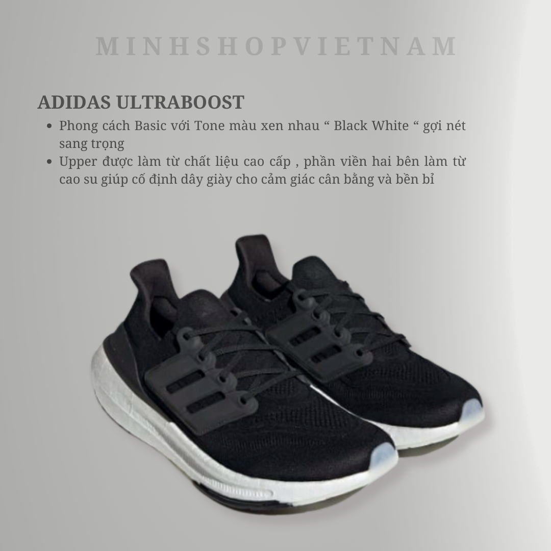 GIÀY ADIDAS ULTRABOOST LIGHT - BLACK/WHITE -[GY9351]