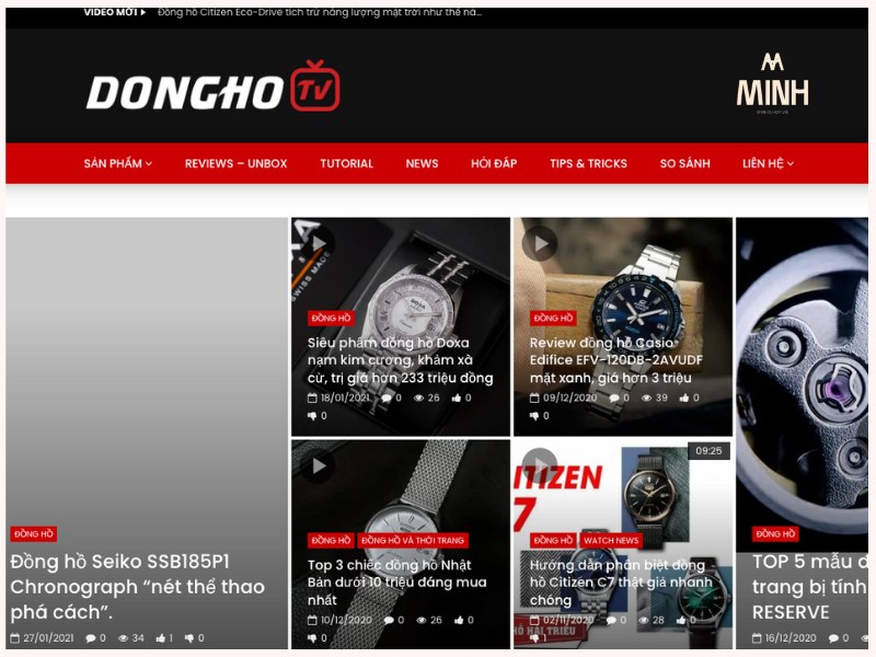 Dongho.tv là một website bán đồng hồ chính hãng