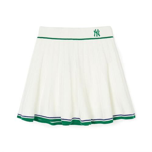 Váy MLB Vasity Sportive Knit New York Yankees Flared Skirt ''Cream'' [3FSKV0343 50CRS]