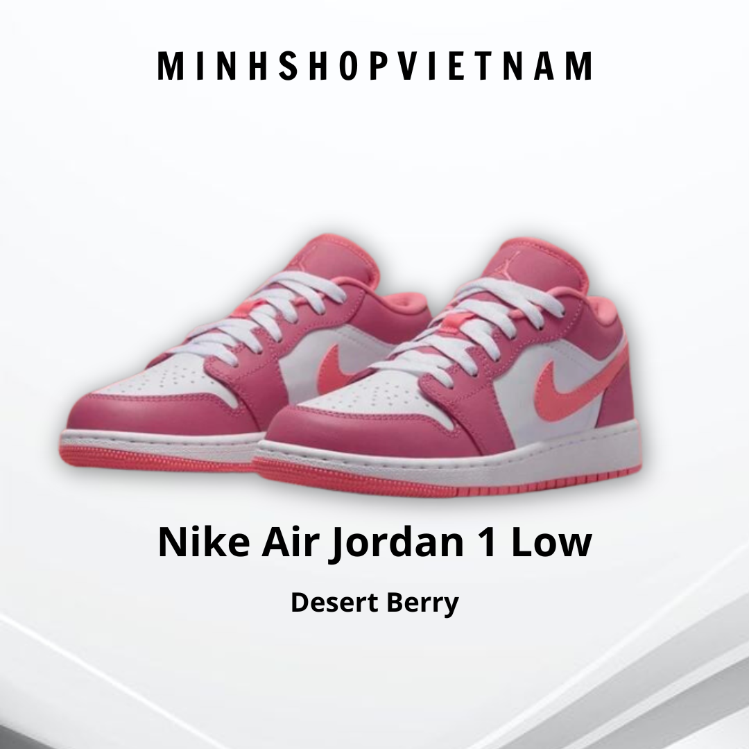 Giày Nike Air Jordan 1 Low GS “Desert Berry” [553560 616]