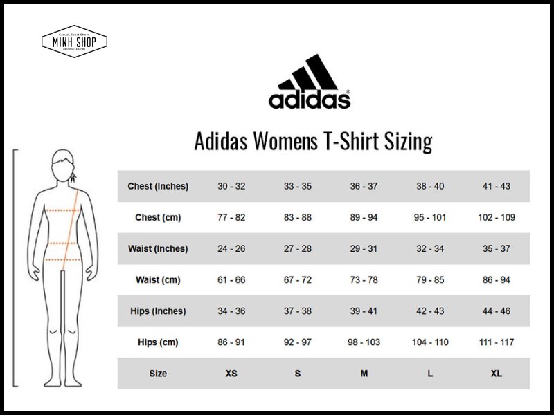 Bảng size áo Adidas 